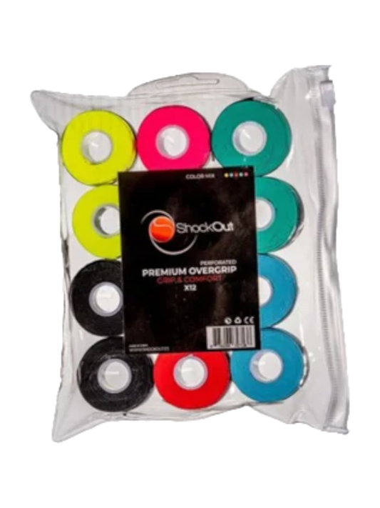 Premium Overgrips Multicolor Perforated Grip & Comfort 12x